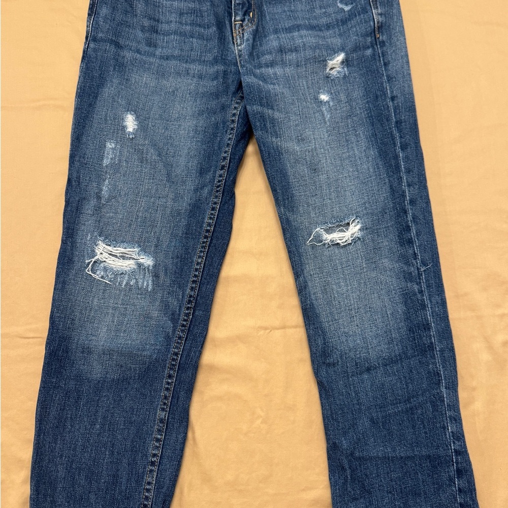 American Eagle Boyfriend Cut Distressed Blue Women's Jeans